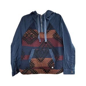 Roxy Women's XS Vintage Aztec Print Hoodie Sweatshirt Multicolor